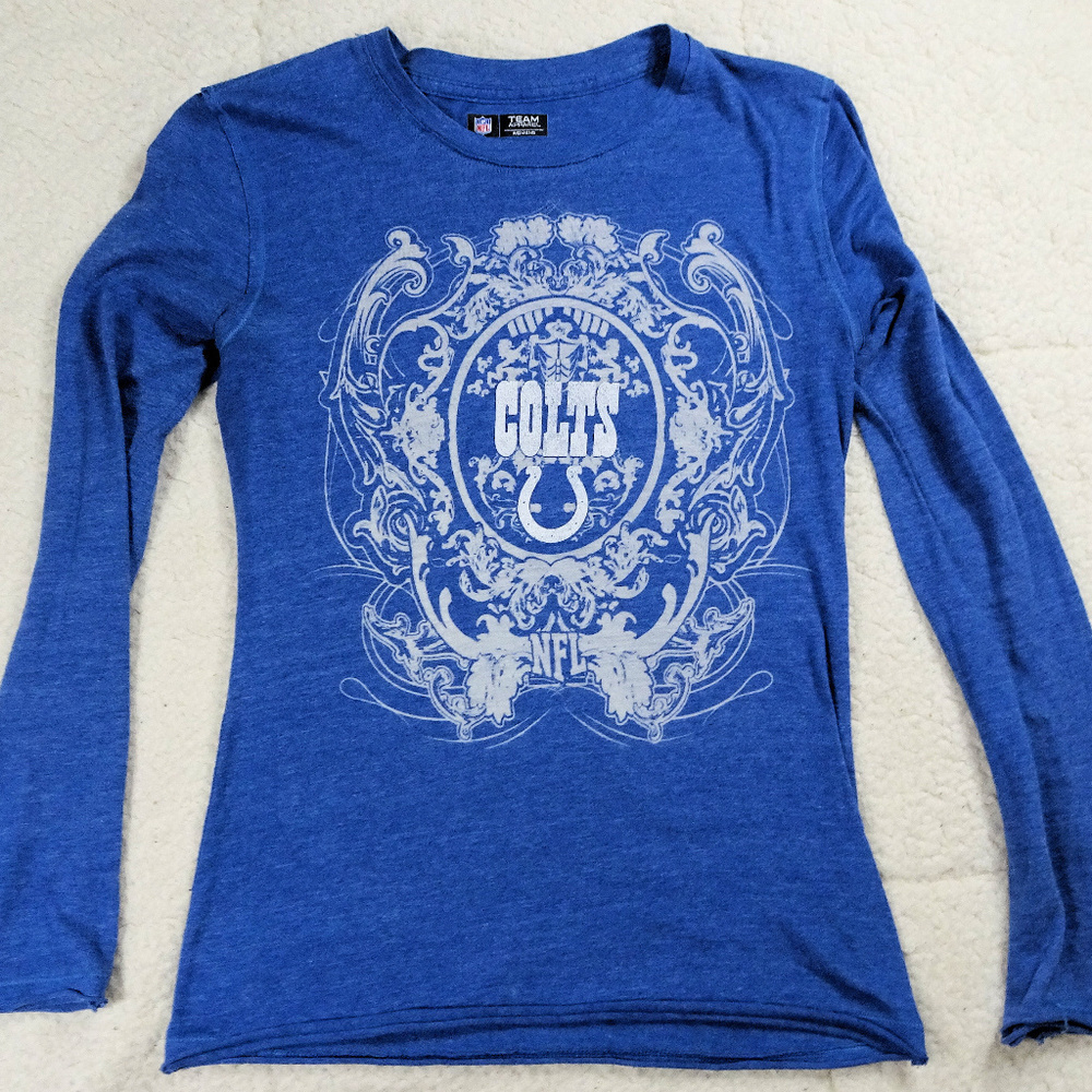 NFL Indianappolis Colts Blue Women's L/S Shirt Sm